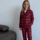 Детская теплая пижама Фланель 140-146 см красно-черная клетка Holly Jolly COSY HJFRB5354 - изображение 3