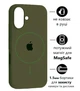 Чохол Silicone Premium case MagSafe з захистом камери та дисплея для iPhone 16 Full Protective dark olive 2999 - изображение 1