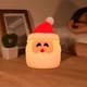 Новогодний силиконовый ночник Дед Мороз, Санта , 13 см, разноцветный, 9 цветов, 5 режимов - изображение 6