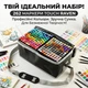 Набор маркеров двусторонних для рисования скетчинга Touch Raven 262 шт комплект детские цветные двусторонние скетч фломастеры на спиртовой основе в сумке футляре - изображение 1