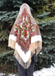 Украинский народный платок Надия 140*140 см молочный - изображение 1