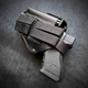 Поясна кобура Пеламе MOLLE GLOCK 17 з натуральної шкіри BLACK - зображення 7