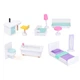 Ляльковий будинок Ecotoys WOW Purple дерев'яний ляльковий будиночок з меблями будинок для ляльки дитячий дерев'яний з декором іграшковий домик для барбі - зображення 7