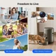 Smart WiFi Автоматична годівниця для котів 2L з відеокамерою, USB/батареї, чорна - зображення 6