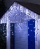 Уличная светодиодная гирлянда бахрома, 3 м, 100 LED, 220 В, черный провод, Белый - изображение 4