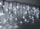 Уличная светодиодная гирлянда бахрома, 3 м, 100 LED, 220 В, черный провод, Белый - изображение 5