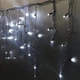 Уличная светодиодная гирлянда бахрома, 3 м, 100 LED, 220 В, черный провод, Белый - изображение 6