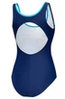 Купальник закритий для жінок Aqua Speed KATE 61574 темно-синій, бірюзовий Жін 36 413-24 40 - изображение 2
