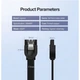 Кабель для передачи данных SATA 3 Data Cable 0.5m US217 Black Ugreen - изображение 3