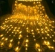 Гірлянда штора завіса Водоспад 3х3 м 280 LED велика лампа 3D (білий шнур, з перехідником) Золоте світл HDSYR_699 - зображення 1