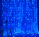 Гірлянда штора Водоспад 240-B велика лампа 3D led blue 3х2м (силіконовий провід з подовженням) HDSYR_649 - зображення 10