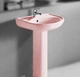 Комплект раковина с ножкой RAK Ceramics Cynthia Wash Basin 57 см Розовый (1706408057) - изображение 2