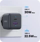 Мережевий зарядний пристрій Ugreen X516 2xUSB 30 Вт (USB-A + USB-C) Grey (UGR-55539) - зображення 4