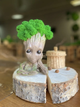 Кашпо со стабилизированным мхом Грут Groot G1 фигурное для декора интерьера напольное настольное бежевое (VIL-O_33P) - изображение 7