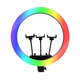 Кільцева світлодіодна Led лампа RGB-MJ-18 45см (Біле та кольорове світло) HDSYR_1999 - зображення 4
