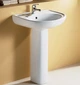 Комплект раковина и ножка RAK Ceramics Cynthia Wash Basin 800x570x450 мм Белый (2305833521) - зображення 3