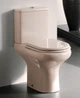 Комплект унитаз Compact RAK Ceramics розовый напольный санфарфор туалетная чаша сантехника санитарный фарфор (VIL-O_33P) - изображение 1