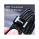 Дата кабель USB-C to USB-C 2.0m PD2.0 100W (20V/5A) red+black Baseus (CATKLF-AL91) - изображение 3