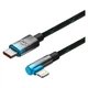Дата кабель USB-C to Lightning 1.0m 20W 90° corner black/blue Baseus (CAVP000221) - зображення 3