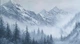 Дизайнерские виниловые фотообои на флизелиновой основе Snow in the mountains - изображение 1