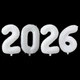 Фольговані Надувні Цифри 2026 Різдво Білий - зображення 2