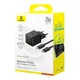 Мережевий зарядний пристрій Baseus Palm Fast Charger C+U 20W + Кабель Type-C to Type-C Black - зображення 2