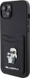 Etui Karl Lagerfeld Saffiano Cardslot Karl&Choupette Metal Pin do Apple iPhone 15/14/13 Black (KLHCP15SSAPKCNPK) - obraz 1