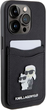 Etui Karl Lagerfeld Saffiano Cardslot Karl&Choupette Metal Pin do Apple iPhone 15 Pro Black (KLHCP15LSAPKCNPK) - obraz 4