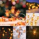 Світлодіодна гірлянда струна роса фігурки Олені 20 LED 2м на батарейках світло тепле гірлянда-струна - изображение 1