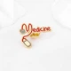 Значок медику BROCHE брошь бижутерия Надпись Medicine со стетоскопом красный BRGV115170 - изображение 4