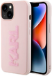 Etui Karl Lagerfeld 3D Rubber Glitter Logo do Apple iPhone 15/14/13  Pink (KLHCP15S3DMBKCP) - obraz 1