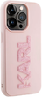 Etui Karl Lagerfeld 3D Rubber Glitter Logo do Apple iPhone 15 Pro Pink (KLHCP15L3DMBKCP) - obraz 3