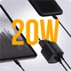 Зарядний пристрій мережевий Make 20W GaN3 Mini Type-C PD3.0 + USB QC4.0 Black (MCW-2022GBK) - зображення 2