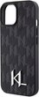 Etui Karl Lagerfeld Leather Monogram Hot Stamp Metal Logo do Apple iPhone 15/14/13  Black (KLHCP15SPKLPKLK) - obraz 6