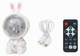 Настольный ночник Berger 1055-NL-5 White Rabbit LED RGB 5 Вт с пультом и аккумулятором - изображение 1