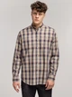 Koszula męska bawełniana w kratę Lee Cooper New Tenby-09Zk 2XL Beżowa (5905991748007) - obraz 1