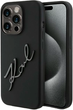 Etui Karl Lagerfeld Karl Script do Apple iPhone 15 Pro Black (KLHCP15LSKSBMCK) - obraz 1