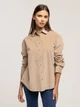 Сорочка бавовняна жіноча Lee Cooper Rosalyn-6000 L Бежева (5905991751700) - зображення 1