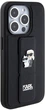 Etui Karl Lagerfeld Gripstand Saffiano Karl&Choupette Pin do Apple iPhone 14 Pro Black (KLHCP14LGSAKCPK) - obraz 4