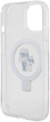 Etui Karl Lagerfeld Ring Stand Karl&Choupettte MagSafe do Apple iPhone 15 Plus/14 Plus White (KLHMP15MHMRSKCH) - obraz 7