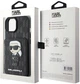 Панель Karl Lagerfeld Saffiano Cardslots and Stand Monogram Ikonik Patch для Apple iPhone 15/14/13 Black (KLHCP15SSAKKNSCK) - зображення 9