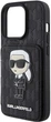 Панель Karl Lagerfeld Saffiano Cardslots and Stand Monogram Ikonik Patch для Apple iPhone 15 Pro Max Black (KLHCP15XSAKKNSCK) - зображення 6