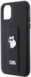 Etui Karl Lagerfeld Gripstand Saffiano Choupette Pin do Apple iPhone 11/Xr Black (KLHCN61GSACHPK) - obraz 6