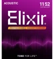Струны для акустической гитары Elixir 16027 Nanoweb Phosphor Bronze Custom Light 11/52 - изображение 1