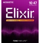 Струны для акустической гитары Elixir 16152 Nanoweb Phosphor Bronze 12 Strings Light 10/47 - изображение 1