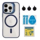 Чохол TPU+PC+Metal Stand Case with MagSafe and Camera Lenses для iPhone 16 Pro Max М'ята упаковка Dark Blue - зображення 1