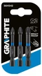 Біти GRAPHITE, набір 3шт, 1/4", ударні, PZ, 50мм, сталь S2 (00124165) - изображение 2