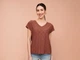 Футболка с перфорированной вышивкой для женщины Esmara LYCRA® 443533 XS Коричневый - изображение 2