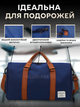 Сумка дорожная спортивная 3DTOYSLAMP 48×30×28 см 40 л мужская женская с отделом для обуви спортсменов поездок путешествий тренировок фитнеса спортзала туризма в дорогу компактная вместительная водонепроницаемая лёгкая стильная для одежды обуви синяя - изображение 3