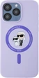 Etui plecki Karl Lagerfeld Silicone Karl&Choupette Heads Ring MagSafe do iPhone 15 Pro Max Purple (3666339254353) - obraz 3